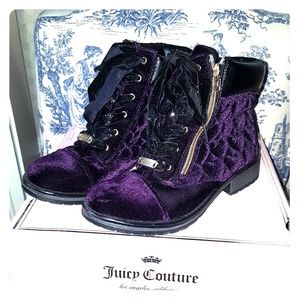 Juicy Couture Ivona Purple Girls Boots sz 4
